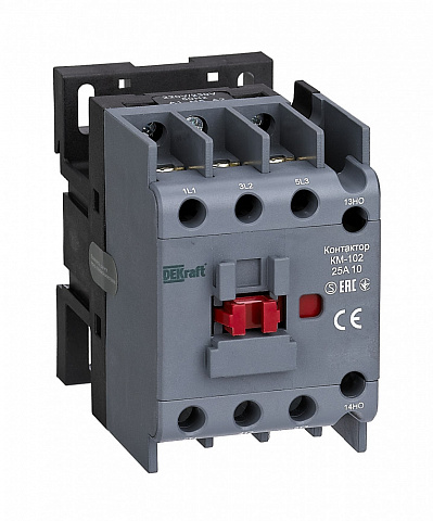 Dekraft Контактор 25А 230В_АС АС3_ АС4 1НО+1НЗ КМ-102