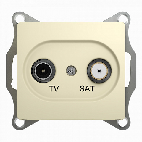 Systeme Electric Glossa Беж Розетка TV-SAT проходная 4DB