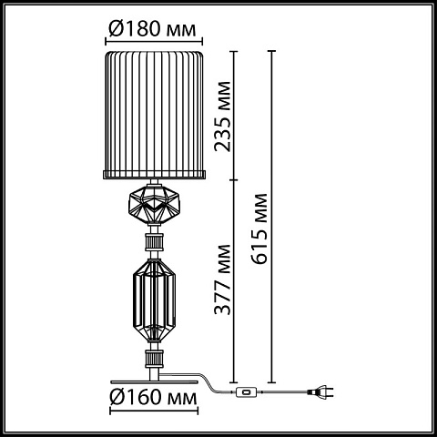 Настольная лампа Odeon Light 5414/1T