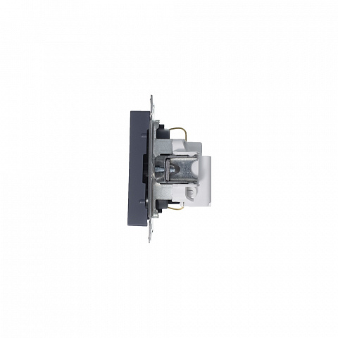 Systeme Electric AtlasDesign Грифель Розетка с/з со шторками, 16А, механизм