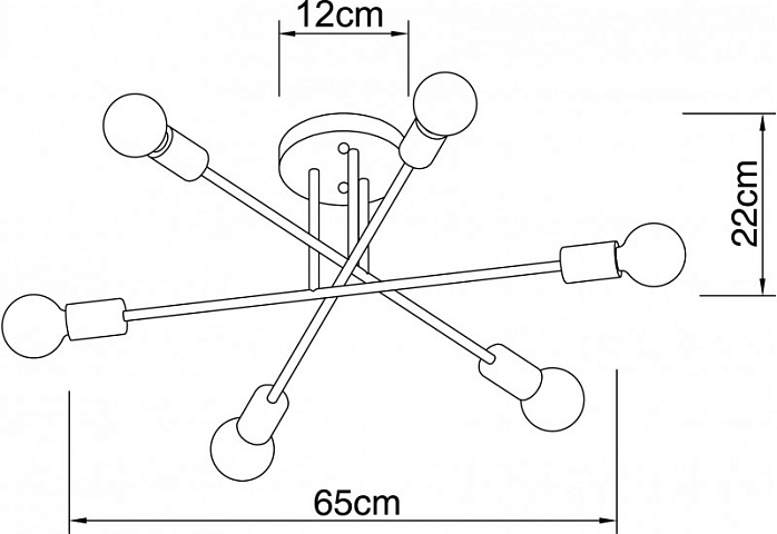Люстра на штанге ARTE Lamp A5435PL-6WH