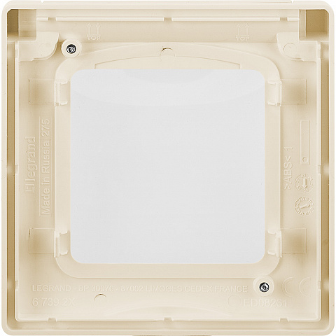Legrand INSPIRIA Слоновая кость Рамка с защитной крышкой IP 44