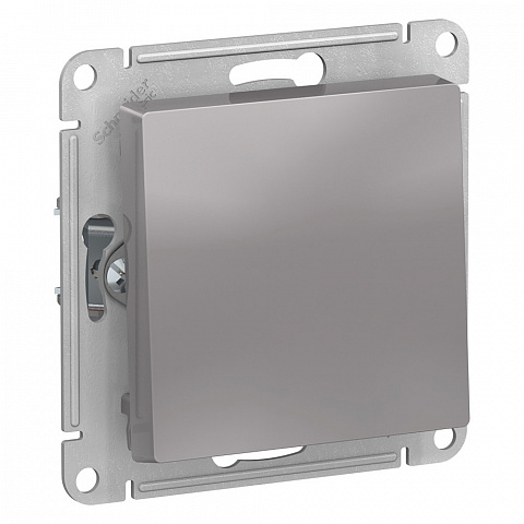Systeme Electric AtlasDesign Алюминий Кнопка нажимная сх.1, 10АХ, механизм