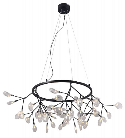 Подвесная люстра Crystal Lux EVITA SP45 D BLACK/TRANSPARENT