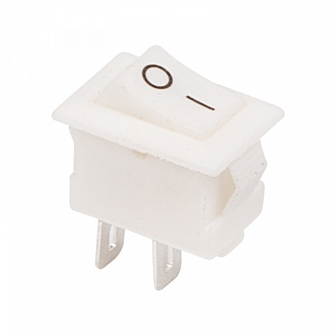 Выключатель клавишный 250V 3А (2с) ON-OFF белый Micro Rexant