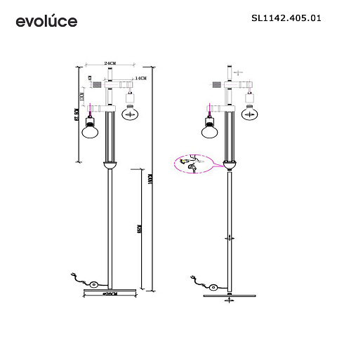 Торшер Evoluce Bagetti SL1142.405.01