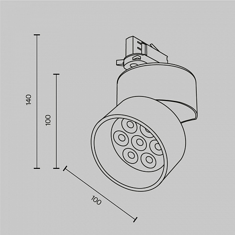 Трековый светодиодный светильник Maytoni Technical Alfa TR199-3-15W2.7K-M-W