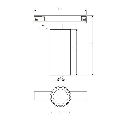 Трековый светильник 10W 4000K никель Elektrostandard 85525/01_система Лайн a072699