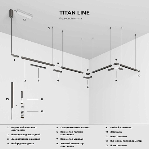 Трековый светодиодный светильник Elektrostandard Titan Line 85526/01 a069711