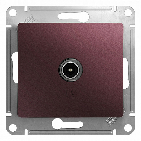 Systeme Electric Glossa Баклажановый Розетка TV коннектор