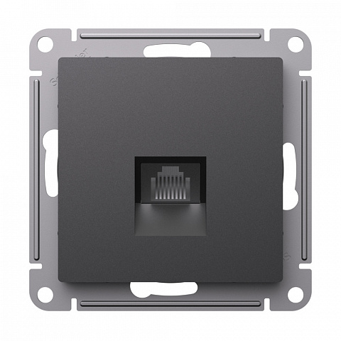 Systeme Electric AtlasDesign Базальт Розетка компьютерная RJ45, кат. 6A, механизм
