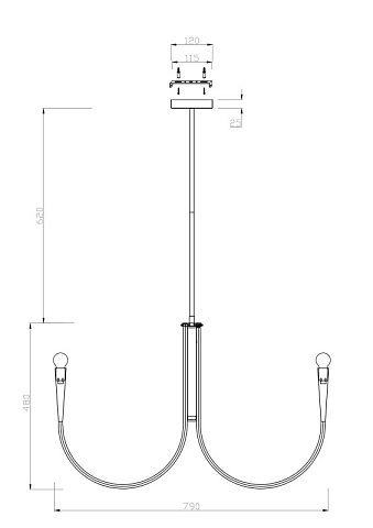 Люстра на штанге Freya FR5253PL-08N