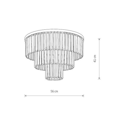 Потолочная люстра Nowodvorski Cristal M Black 7627