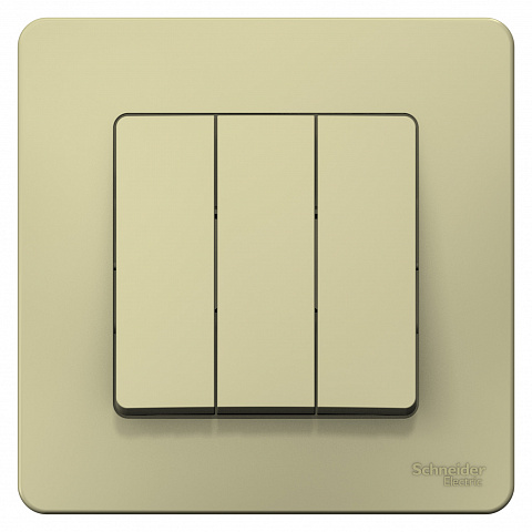 Systeme Electric Blanca внутр Беж Выключатель 3-клавишный (cх.1+1+1), 10А, 250B