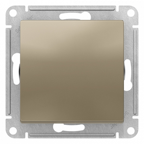 Systeme Electric AtlasDesign Шампань Выключатель 1-клавишный 2-полюсный, 10А, механизм