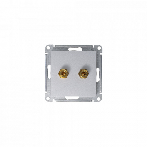 Systeme Electric AtlasDesign Алюминий Аудиорозетка двухместная