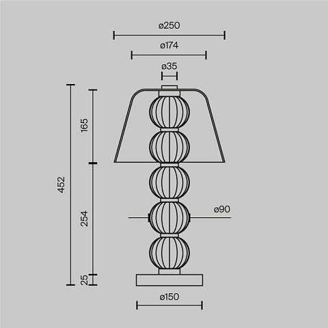 Настольная лампа Maytoni MOD555TL-L8G3K