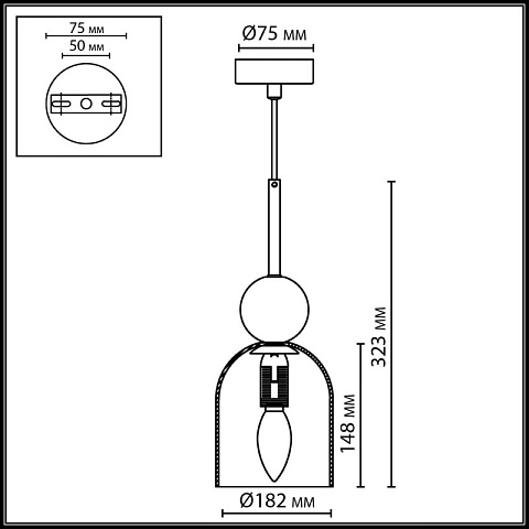 Подвесной светильник Odeon Light 6625/1B