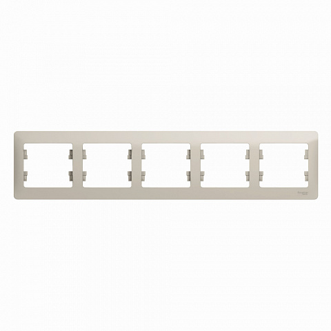 Systeme Electric Glossa Молочный Рамка 5-ая, горизонтальная