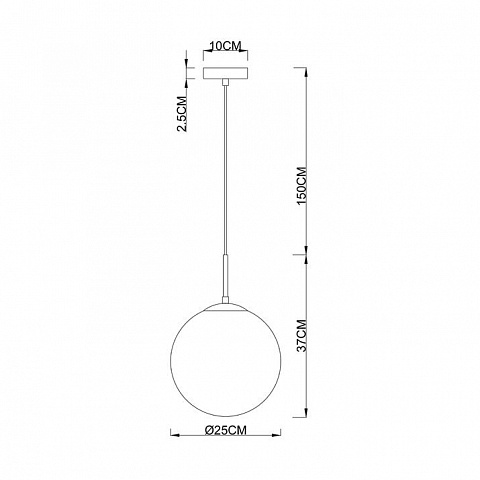 Подвесной светильник ARTE Lamp A1561SP-1BK