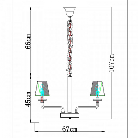 Подвесная люстра Divinare 1700/02 LM-6
