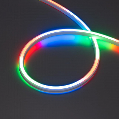 Светодиодная лента герметичная SPI WAVE-SIDE-DOUBLE-A80-16x15mm 24V RGB PX10 (12 W/m, IP67, 5m, wire x1) Arlight 056387