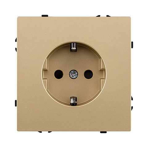 Розетка штепсельная SCHUKO 16A/250 В, золотой Kollinger Eclipse EC-014GD