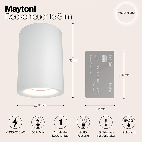 Накладной светильник Maytoni C012CL-01W