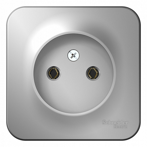 Systeme Electric Blanca наруж Алюминий Розетка б/з без шторок 16А, 250В, изолир. пластина