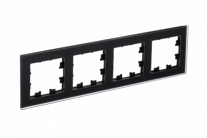 Systeme Electric AtlasDesign Nature Матовое стекло черный Рамка 4-ая