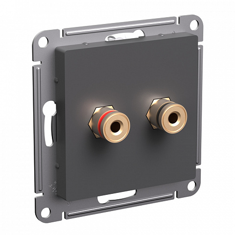 Systeme Electric AtlasDesign Базальт Розетка Аудио двойная