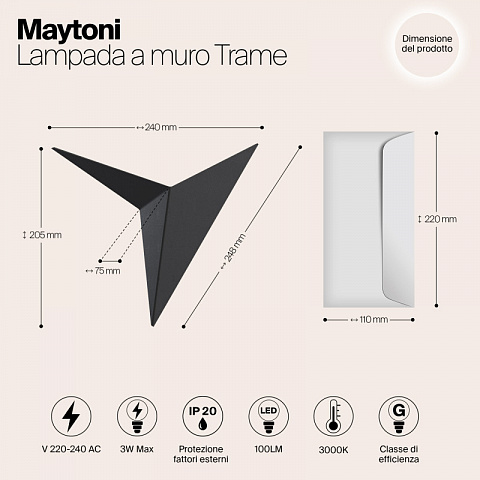 Бра Maytoni C808WL-L3B