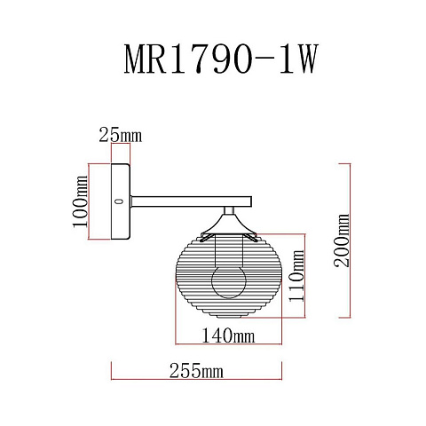 Бра MyFar Gloria MR1790-1W