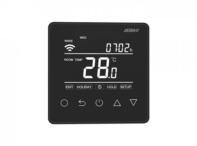 Деви Терморегулятор Prime c Wi-Fi, с комбинацией датчиков, черный, 16А
