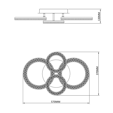 Накладная люстра Escada 10281/4LED