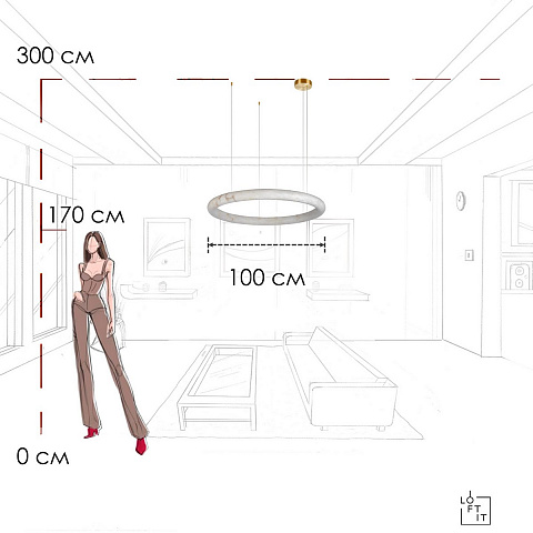Подвесная люстра LOFT IT 10407/1000