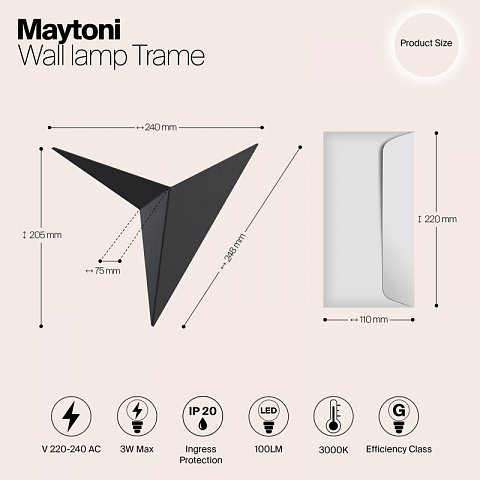 Бра Maytoni C808WL-L3B