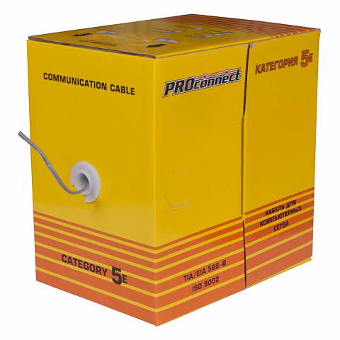 Кабель витая пара UTP 2PR 24AWG CAT5e 305м PROconnect