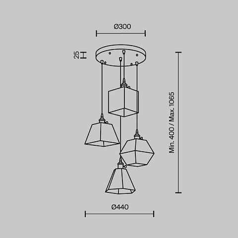 Подвесной светильник MODELUX MS.155.480 BS