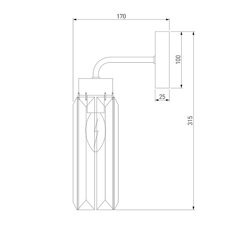 Бра Eurosvet Gilian 60163/1 латунь