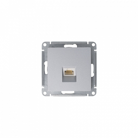 Systeme Electric AtlasDesign Алюминий Розетка компьютерная RJ45, механизм