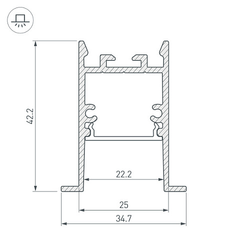 Профиль Arlight SL-Comfort-3542-F-2000 Anod 031764