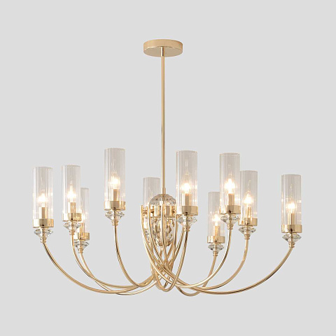 Люстра на штанге Crystal Lux SECRET SP10 GOLD