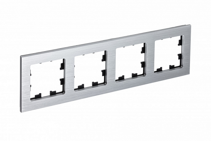 Systeme Electric AtlasDesign Nature Металл серебро Рамка 4-ая