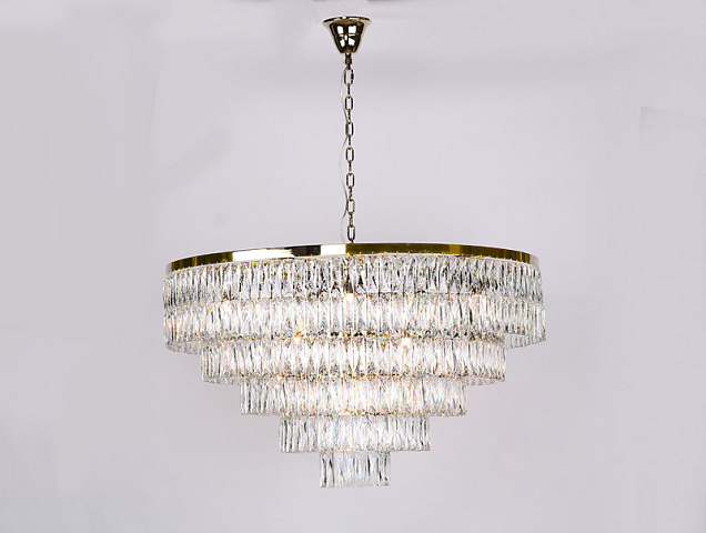 Каскадная люстра Newport 10129+17/C gold