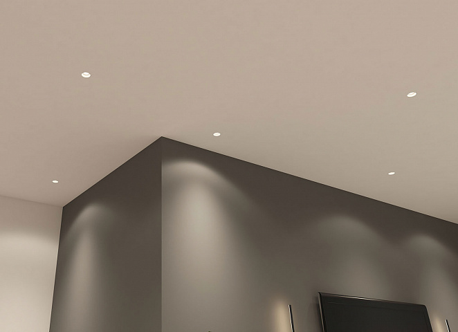 DK3055-WH Встраиваемый светильник, IP 20, 10 Вт, GU5.3, LED, белый, пластик