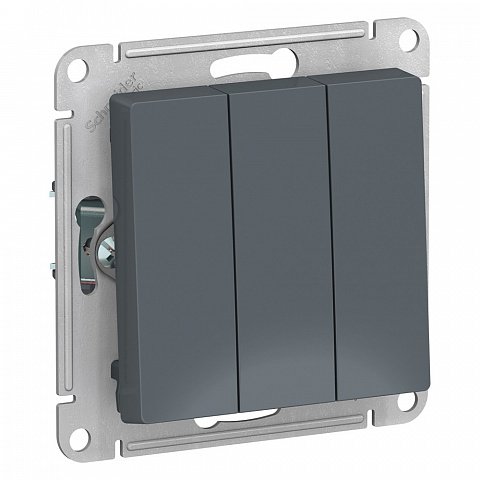 Systeme Electric AtlasDesign Грифель Выключатель 3-клавишный сх.1+1+1, 10АХ, механизм