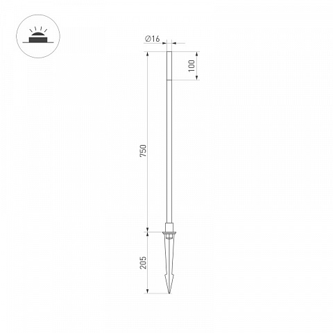 Грунтовый светильник Arlight 034162