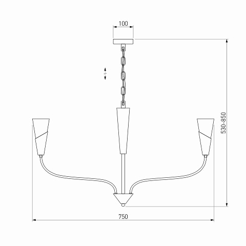Подвесная люстра Eurosvet Rhyton 60167/6 никель Smart