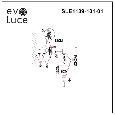 Бра Evoluce SLE1139-101-01